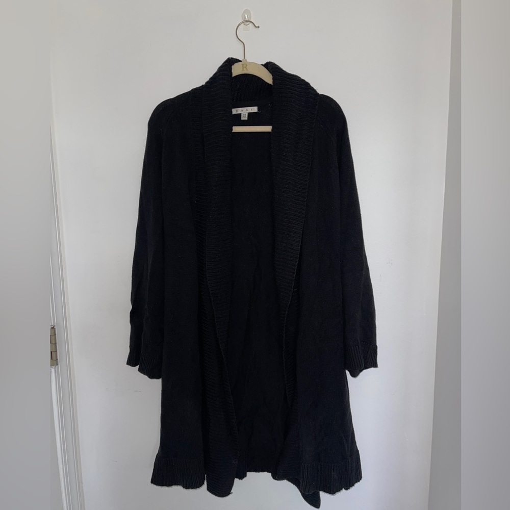 Knit Black Long Cardigan
